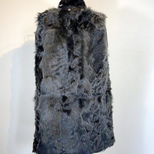 Kanebo Silk 밍크퍼카라 양털 세미롱 코트