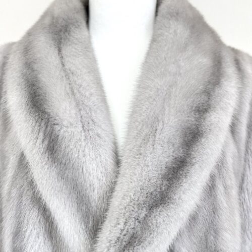 Alternative view of SAGA 사가로열 더블버튼 풀스킨 사파이어 하프밍크코트