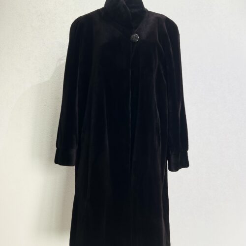SAGA 사가 슈퍼컬리티 하이넥 딥다크브라운 풀스킨 플럭롱밍크코트 프리사이즈