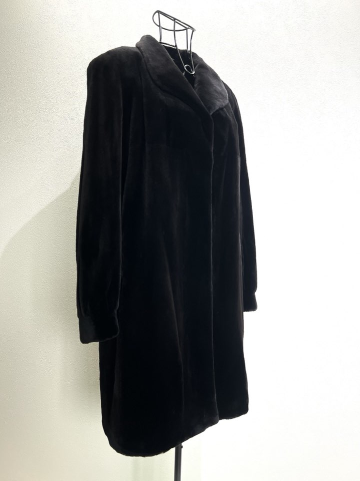 Moonbat 딥다크브라운 풀스킨 쉬어드 롱밍크코트 9~11사이즈 - 이미지 2