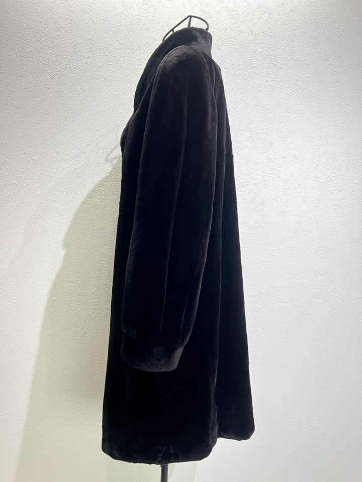 Moonbat 딥다크브라운 풀스킨 쉬어드 롱밍크코트 9~11사이즈 - 이미지 4