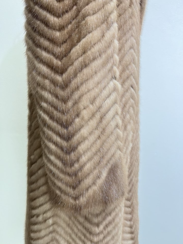 SAFURON 쉐브론 파스텔 멕시롱 밍크코트 66사이즈 - 이미지 6