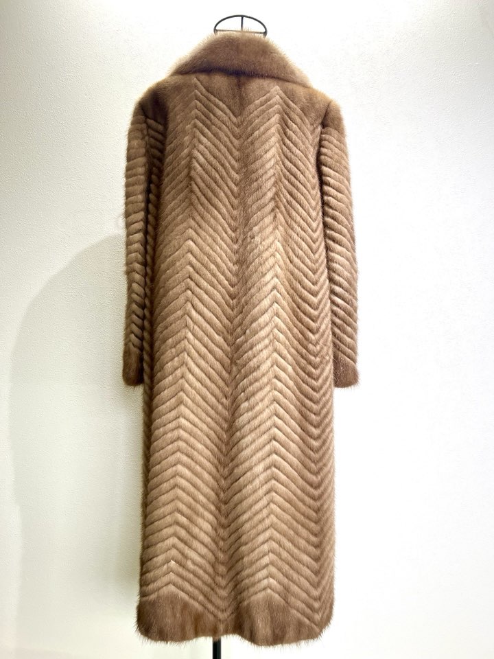 SAFURON 쉐브론 파스텔 멕시롱 밍크코트 66사이즈 - 이미지 7