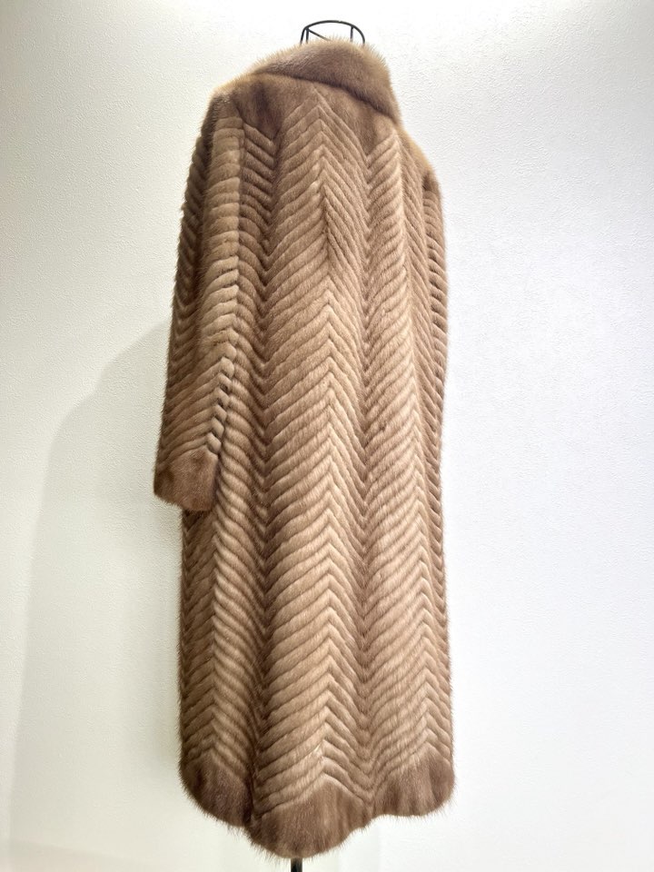 SAFURON 쉐브론 파스텔 멕시롱 밍크코트 66사이즈 - 이미지 8