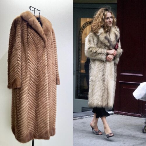 SAFURON 쉐브론 파스텔 멕시롱 밍크코트 66사이즈