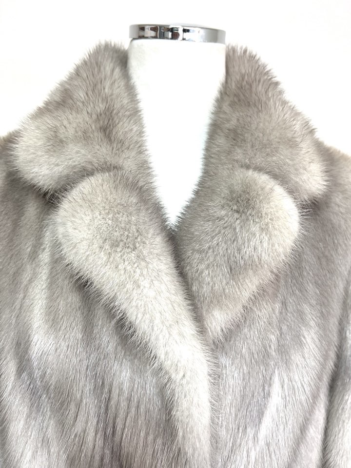 ROTINY 사파이어 풀스킨 하프 코트 - 이미지 2