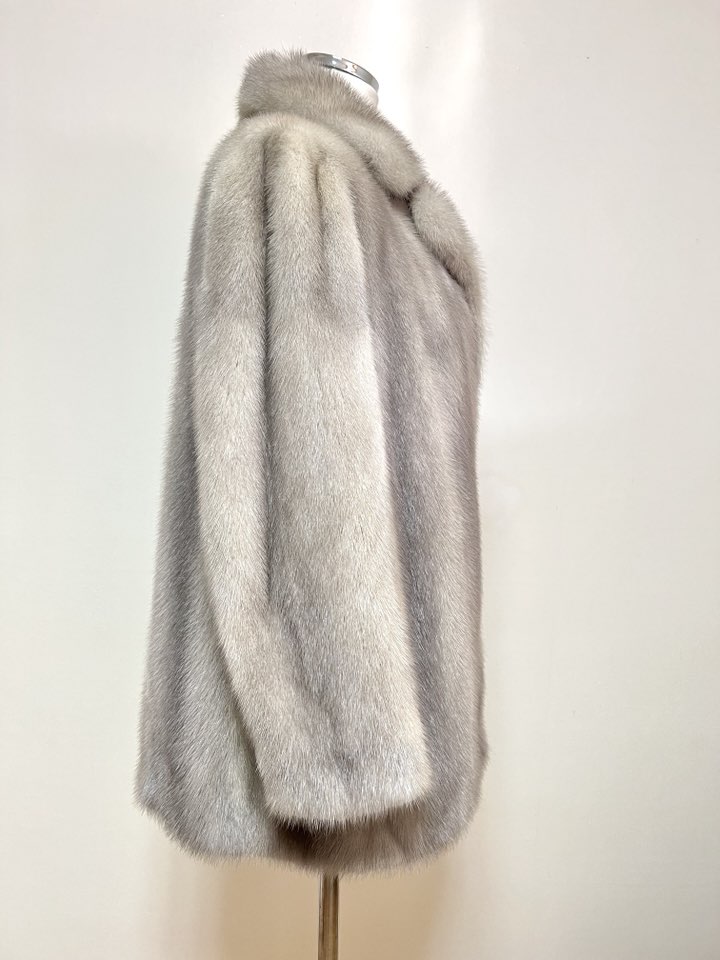 ROTINY 사파이어 풀스킨 하프 코트 - 이미지 4