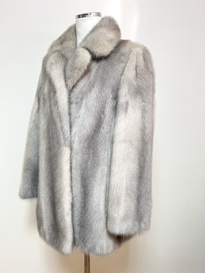 ROTINY 사파이어 풀스킨 하프 코트 - 이미지 7