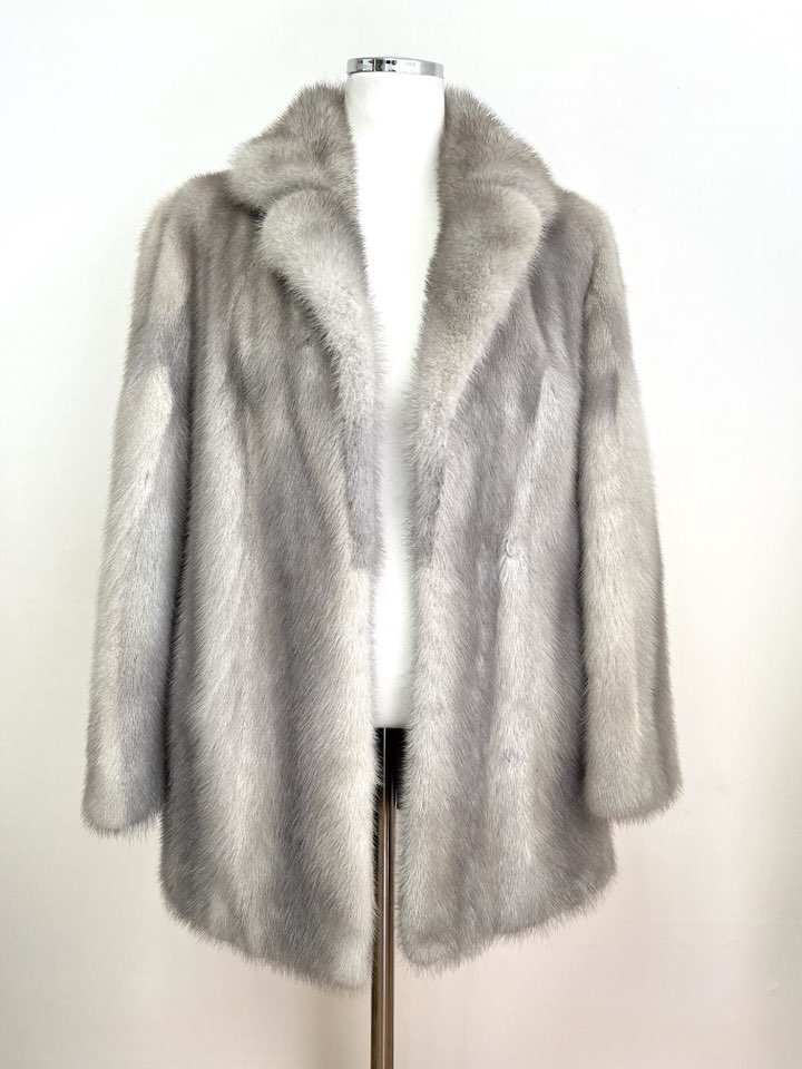 ROTINY 사파이어 풀스킨 하프 코트 - 이미지 8