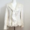 VIVA PRESTO 니팅 화이트 래빗 가디건 자켓 스몰사이즈