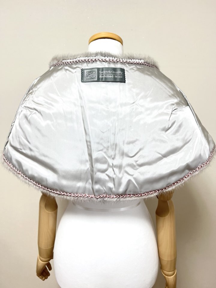 미사용전시품 SAGA 사가 풀스킨 사파이어 밍크 케이프숄 - 이미지 9