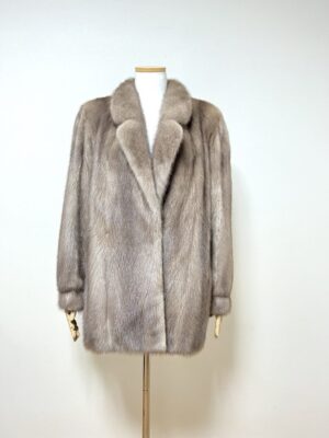 Rambulton ONWARE 블루아이리스 풀스킨 하프 밍크코트