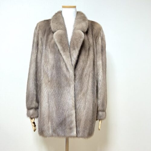 Rambulton ONWARE 블루아이리스 풀스킨 하프 밍크코트