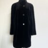 GRES PARIS 리버시블 하이넥 풀스킨 블랙 쉬어드롱밍크코트 무릎길이