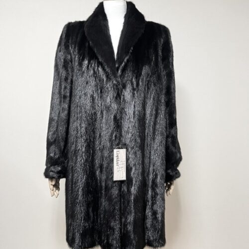 미사용전시품 L'espideur FUR 숄칼라 스칸블랙 풀스킨 밍크코트 77사이즈 중간길이
