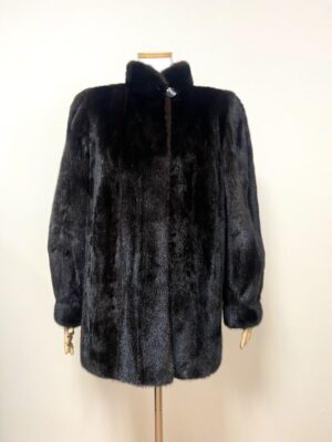 아메리칸 퍼어워드 4스타 스칸브라운 풀스킨 하프 밍크 코트 중간길이