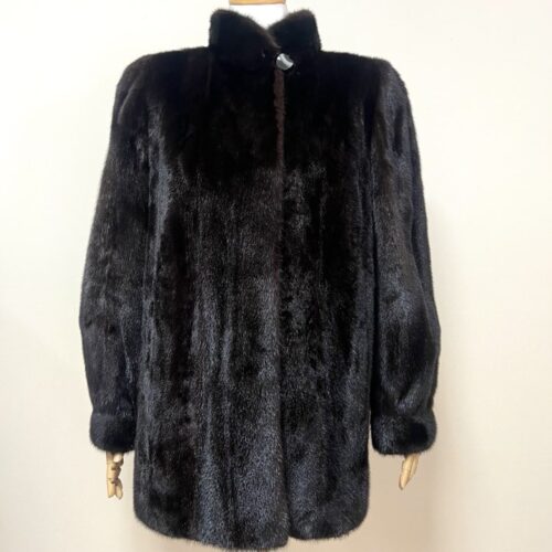 아메리칸 퍼어워드 4스타 스칸브라운 풀스킨 하프 밍크 코트 중간길이