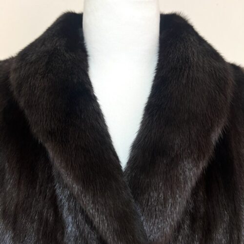 Alternative view of SAGA 사가밍크 9부소매 스칸브라운 풀스킨 롱밍크코트 무릎길이