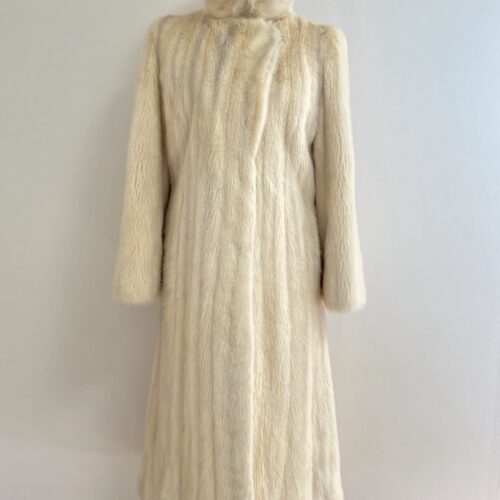 Alternative view of SAGA 사가로열 9부소매 2WAY 풀스킨 펄베이지 맥시롱 밍크코트