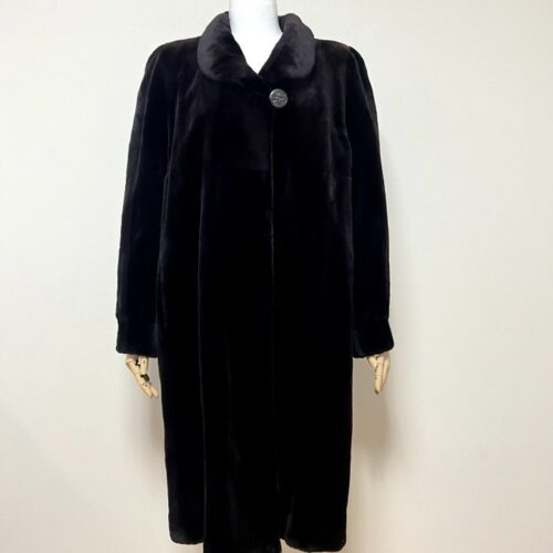 GRES PARIS Select Supreme 초코브라운 2WAY 풀스킨 쉬어드밍크코트 무릎길이프 리사이즈