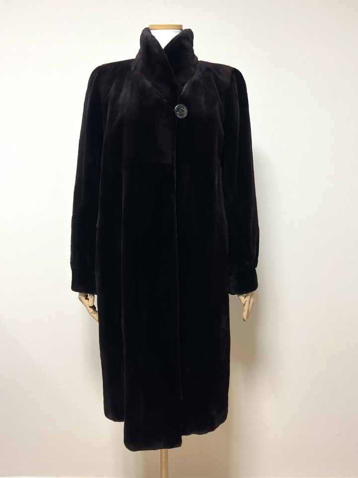 GRES PARIS Select Supreme 초코브라운 2WAY 풀스킨 쉬어드밍크코트 무릎길이프 리사이즈 - 이미지 2