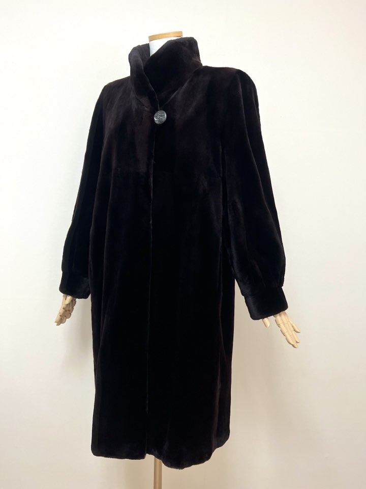 GRES PARIS Select Supreme 초코브라운 2WAY 풀스킨 쉬어드밍크코트 무릎길이프 리사이즈 - 이미지 8