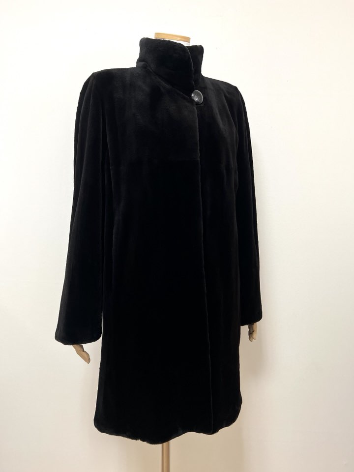 Select Supreme 다크브라운 풀스킨 쉬어드 롱밍크코트 - 이미지 2