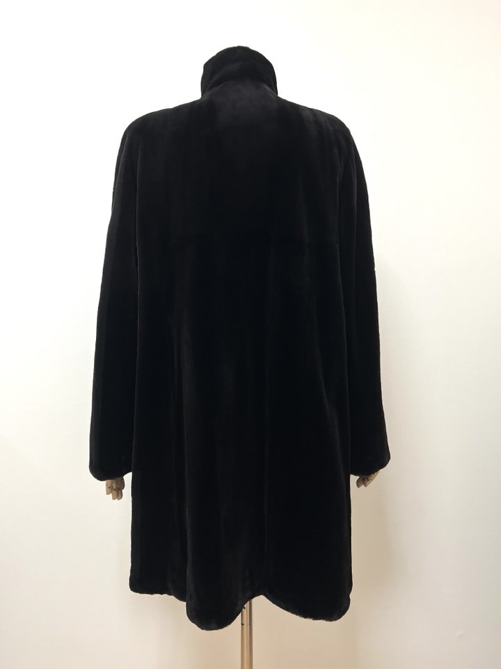 Select Supreme 다크브라운 풀스킨 쉬어드 롱밍크코트 - 이미지 4