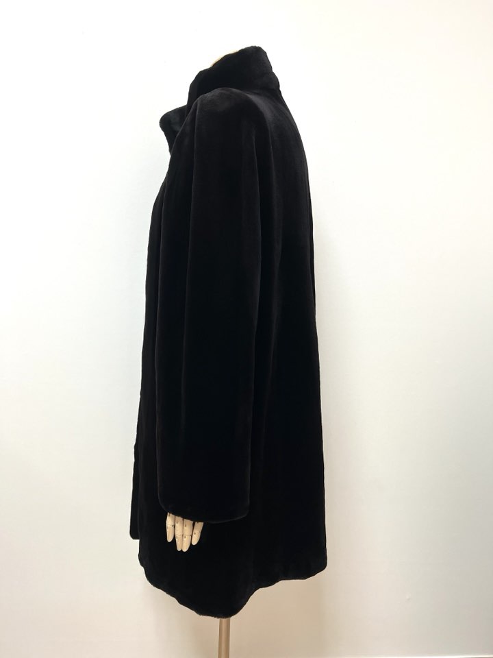 Select Supreme 다크브라운 풀스킨 쉬어드 롱밍크코트 - 이미지 5