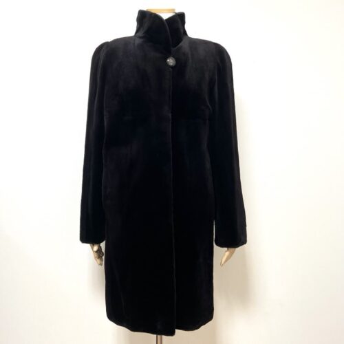 SAGA 사가슈퍼컬리티 다크브라운 풀스킨 쉬어드 롱밍크코트 66사이즈