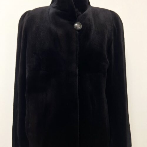 Alternative view of SAGA 사가슈퍼컬리티 다크브라운 풀스킨 쉬어드 롱밍크코트 66사이즈