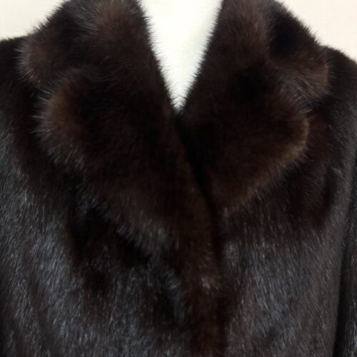 Alternative view of MOONBAT 스칸브라운 풀스킨 하프 밍크코트 44사이즈