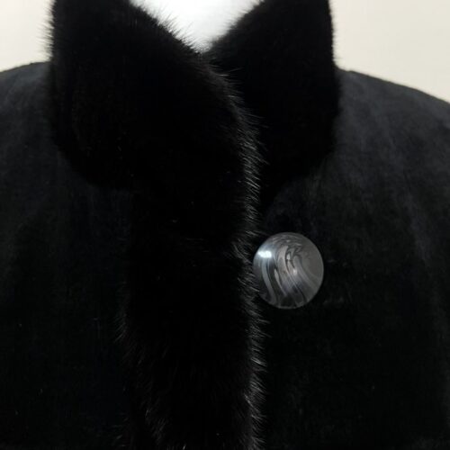 Alternative view of 볼륨트리밍 블랙 풀스킨 쉬어드 하프 밍크코트 66~77사이즈