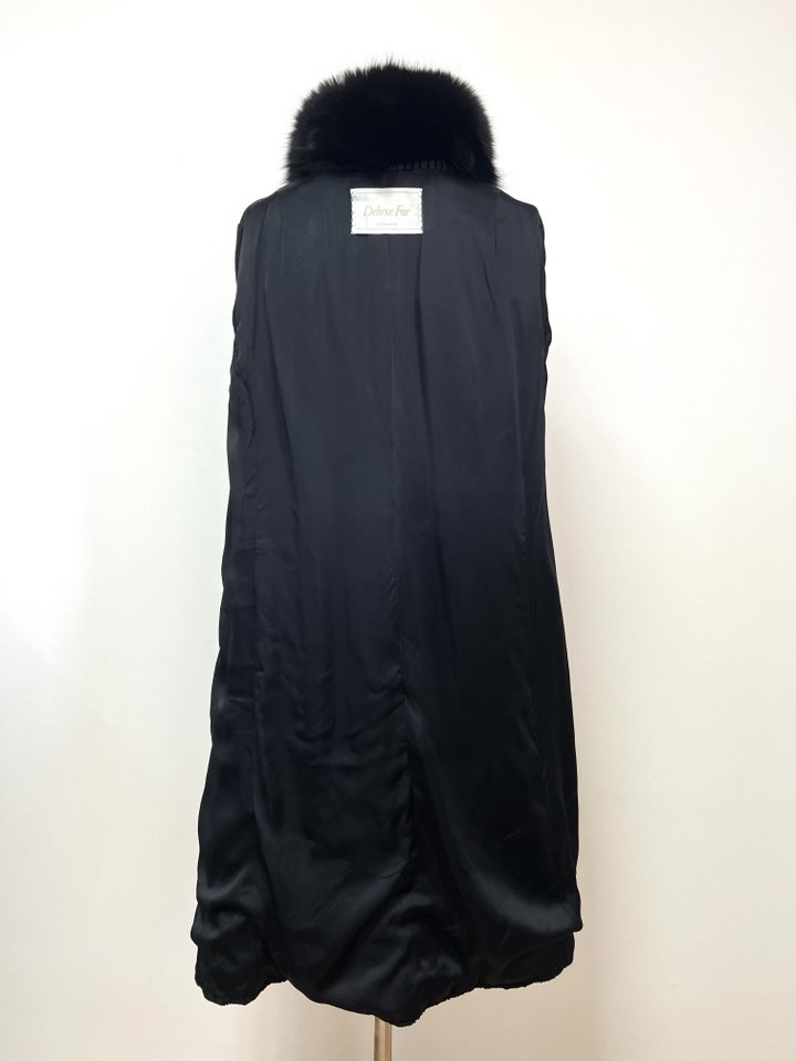 ONWARD 폭스퍼 트리밍 블랙 아스트라칸 코트 - 이미지 9